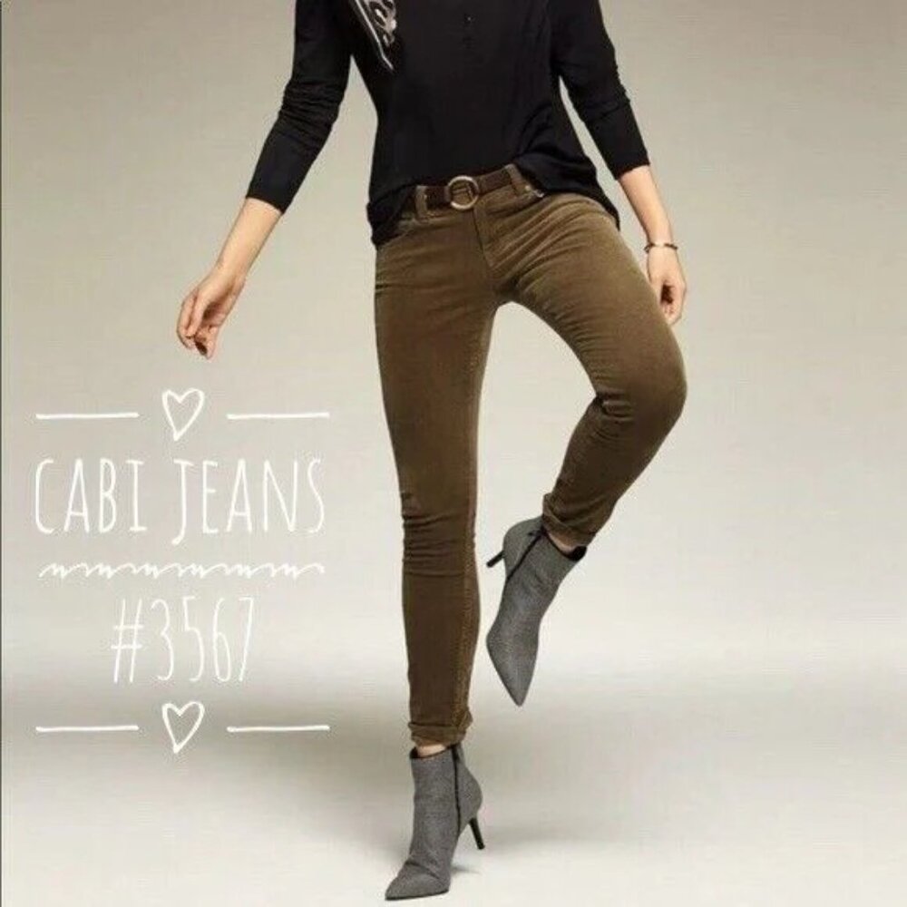 Cabi - Skinny Corduroy Jeans Moss Green - Women's Size 8
